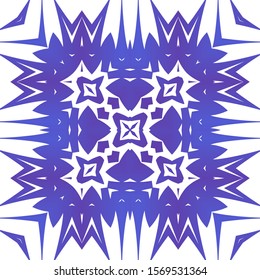 Ceramic tiles azulejo portugal. Vector seamless pattern poster. Original design. Blue ethnic background for T-shirts, scrapbooking, linens, smartphone cases or bags.