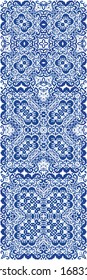 Ceramic tiles azulejo portugal. Vector seamless pattern template. Bathroom design. ethnic background for T-shirts, scrapbooking, linens, smartphone cases or bags.