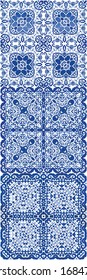 Ceramic tiles azulejo portugal. Vector seamless pattern concept. Bathroom design. ethnic background for T-shirts, scrapbooking, linens, smartphone cases or bags.