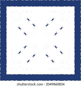Ceramic tiles azulejo portugal. Vector seamless pattern template. Geometric design. Blue ethnic background for T-shirts, scrapbooking, linens, smartphone cases or bags.
