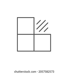 Ceramic tiles line outline icon