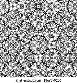Ceramic tiles seamless monochrome pattern