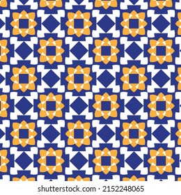 Ceramic Tiles Seamless Vector Pattern Design Summer Textile Print Desert Pattern Cottage Style 