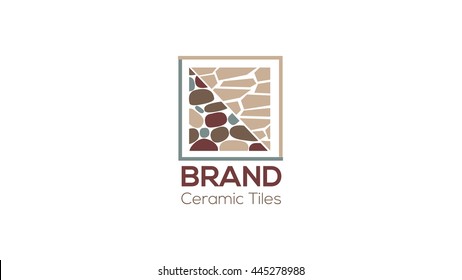 Ceramic tiles vector logo template