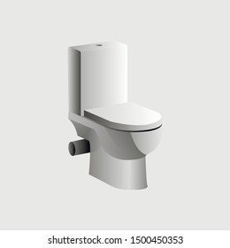 Ceramic Toilet vector elegance concept and full cleaning 