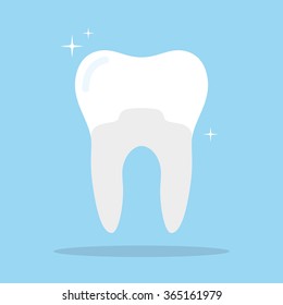 Ceramic Tooth Icon in Vector