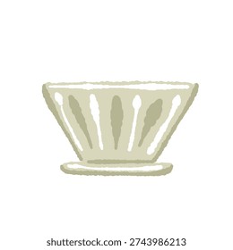 Ceramic Trapezoid Coffee Dripper illustration