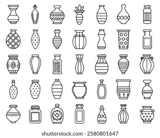 Ceramic Tray Line Art 50 Icon Set Concepts (7)