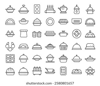 Ceramic Tray Line Art 50 Icon Set Concepts (1)