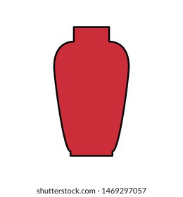 ceramic vase decorative isolated icon