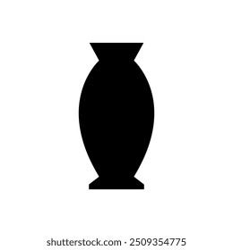 Icono de jarrón de cerámica ilustrado sobre fondo
