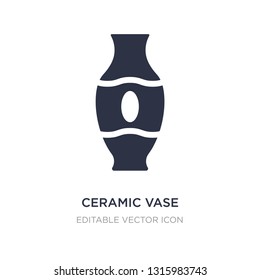 ceramic vase icon on white background. Simple element illustration from Art concept. ceramic vase icon symbol design.