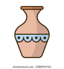 Ceramic vase icon vector on trendy design