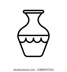 Ceramic vase icon vector on trendy design