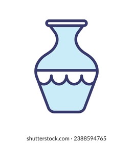 Ceramic vase icon vector on trendy design