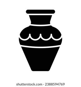 Ceramic vase icon vector on trendy design