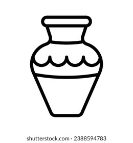 Ceramic vase icon vector on trendy design
