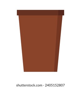Ceramic vase illustrated on white background