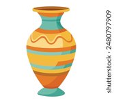 ceramic vase isolated on white