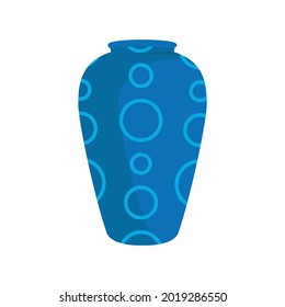 Keramikvase einzeln auf weißem Hintergrund. Vektorgrafik