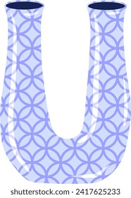 Ceramic Vase Letter Alphabet Vector Element