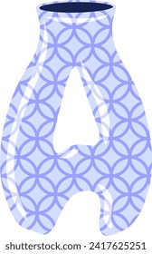 Ceramic Vase Letter Alphabet Vector Element