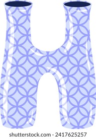 Ceramic Vase Letter Alphabet Vector Element