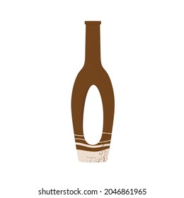 Ceramic vase. Modern of  hand made pottery vase. Home decoration. Textures vector illustration. Isolated on white background.