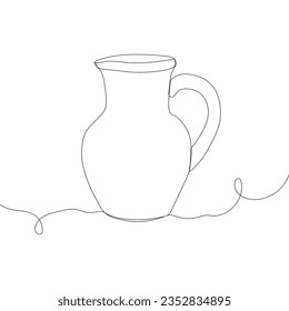 Ceramic vase outline icon. Pottery workshop, ceramics classes, clay studio, handmade, sculpturing equipment shop, museum exhibition line icon symbol sign. For use on web, mobile apps and print. Vector