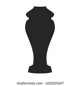 Ceramic vase vector icon.Black vector icon isolated on white background ceramic vase .