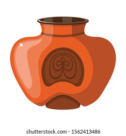 Ceramic vase vector icon.Cartoon vector icon isolated on white background ceramic vase .