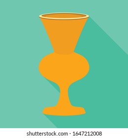 Ceramic vase vector icon.Flat vector icon isolated on white background ceramic vase .