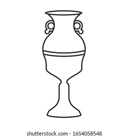 Ceramic vase vector icon.Outline vector icon isolated on white background ceramic vase .