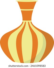 Ceramic Vase Vector Illustration. Cartoon Ceramic Vase. Vase Pottery for Decoration.