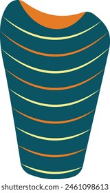 Keramische Vase Vektorillustration. In: Cartoon Ceramic Vase. Vase Keramik für Dekoration.