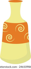 Ceramic Vase Vector Illustration. Cartoon Ceramic Vase. Vase Pottery for Decoration.