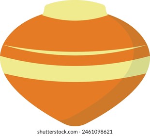Ceramic Vase Vector Illustration. Cartoon Ceramic Vase. Vase Pottery for Decoration.