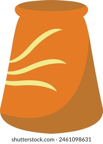Ceramic Vase Vector Illustration. Cartoon Ceramic Vase. Vase Pottery for Decoration.