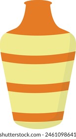 Ceramic Vase Vector Illustration. Cartoon Ceramic Vase. Vase Pottery for Decoration.