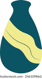 Ceramic Vase Vector Illustration. Cartoon Ceramic Vase. Vase Pottery for Decoration.
