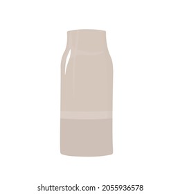 Ceramic vase vector stock illustration. Greek ancient jug. Tableware for flowers. An interior item. Isolated on a white background.
