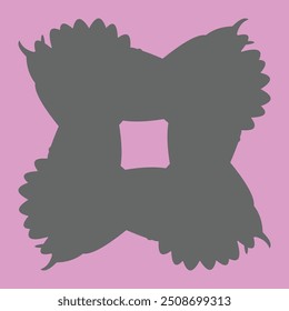 ceramic vector design with dark colored bird motifs on a pink background