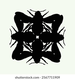 ceramic vector design with wasp motif