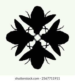 ceramic vector design with wasp motif