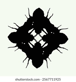 ceramic vector design with wasp motif