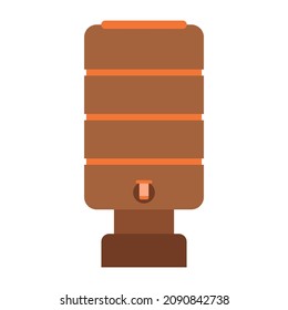 filtro de agua cerámico liviano plano ilustración vectorial