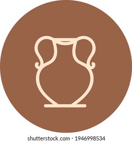 Ceramic water jug, illustration, vector on a white background