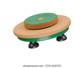 ceramic wheel icon 3d illustration render
