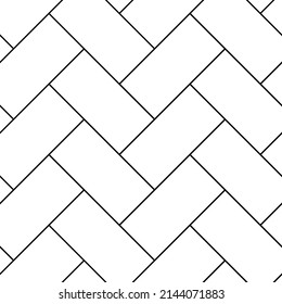ceramic white bricks or metro tiles. seamless herringbone pattern, triangular zig zag tiling. Wall or flour for bathroom, kitchen or outdoor. Modern design, stone material in interior flat vector