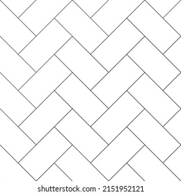 ceramic white bricks or metro tiles. seamless herringbone pattern, triangular zig zag tiling. Wall or flour for bathroom, kitchen or outdoor. Modern design, stone material in interior flat vector